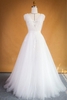 Bridelily Ruffle Applqiues Tulle Aline Wedding Dress