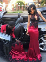 Bridelily Sheath Jewel Sleeveless SweepBrush Train With Applique Satin Dresses