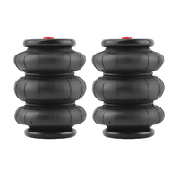 2 Packs Air Ride Triple Bellow Bag 2600lb 1/2npt Single Port Heavy Duty