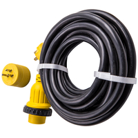 25FT 30Amp 10Gauge Power Cord Detachable Cable W/ LED Twist Connector