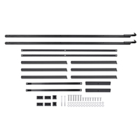 2pcs Black Steel Cargo Shipping Container Shelving Shelf Bracket Powder Coated