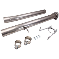 2x Straight Exhaust Pipe compatible for Dodge Ram 2500/3500 6.7L 2013 2014 2015 2016 2017