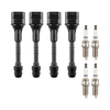 4 Ignition Coil + Spark Plug compatible for Nissan Sentra L4 1.8L 2002 2003 2004 2005 2006