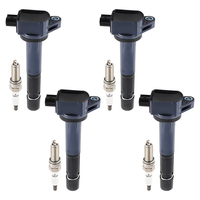 4 Ignition Coil + Spark Plugs compatible for Acura TSX L4 2.4L 2009-2014 UF629 97390 5C1683
