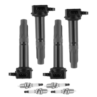 4 Ignition Coil + Spark Plugs compatible for Subaru Legacy Outback H4 2.5L 2010-2012 UF668