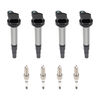 4 Ignition Coil + Spark Plugs compatible for Toyota Corolla Matrix compatible for Prius Corolla C-HR UF596