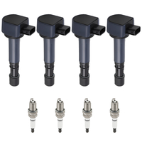4 Ignition Coils + Spark Plugs compatible for Acura EL compatible for Honda Civic L4 1.7L 2001-2005 UF400