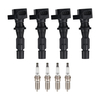 4 Ignition Coils + Spark Plugs compatible for Mazda 3 6 CX-7 L4 ‎2.0/2.3/2.5L UF540 90083