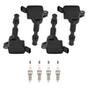 4 Ignition Coils Spark Plug compatible for Hyundai Elantra Kona Sonata Hybrid Veloster 2.0L