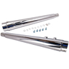 4 inch Silver Megaphone Exhaust Slip On Mufflers Pipes for Touring Baggers