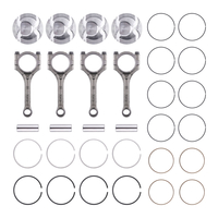 4 Pcs Connecting Rod Piston For 2012-2015 2016 compatible for Hyundai Accent compatible for Kia Rio 1.6L DOHC