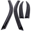 4 Pcs JDM Mugen Style 3D Wavy Black Tinted Window Visor compatible for Acura TSX 2009-2014