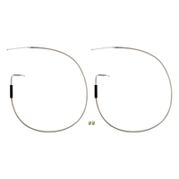 42 Stainless Steel Throttle and Idle Cable Set compatible for Harley-Davidson FXST 1996-UP