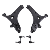 4pc Front Lower Control Arms + Sway Bar Left Right for 2014-2018 compatible for Subaru Forester