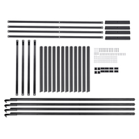 4pcs Black Steel Cargo Shipping Container Shelving Shelf Bracket Powder Coated