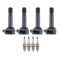 4pcs Ignition Coils4pcs Spark Plugs compatible for Honda Civic L4 Petrol 2006-2011 UF582