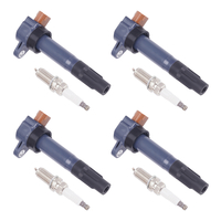 4x Ignition Coil + 4x Spark Plug compatible for Suzuki Grand Vitara Kizashi 2.4L 2009-2013