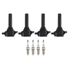 4X Ignition Coils + 4X Spark Plugs Set compatible for Subaru Legacy Outback 2.0/2.5L UF724