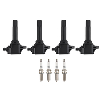 4X Ignition Coils + 4X Spark Plugs Set compatible for Subaru Legacy Outback 2.0/2.5L UF724