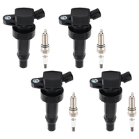 4X Ignition Coils4X Spark Plugs compatible for Hyundai Accent compatible for Kia Rio Soul 12-19 UF652