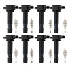 8 Ignition Coils + Spark Plugs compatible for Volvo S80 2007-2010 XC90 2005-2011 4.4L UF574