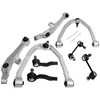 8 Pcs Front Control Arms Tierods Sway Bars compatible for Infiniti G35 2003 - 2006 RWD