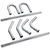 8pcs 2” Exhaust Tubing Mandrel Bend Pipes Straight U-Bend Kit