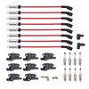 8x Ignition Coil+Spark Plug+Wire Set compatible for Chevy Silverado 1500 compatible for GMC Tahoe D514A