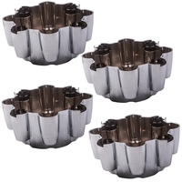 Compatible for Ford F250 F350 Excursion 1999-2005 Set of 4 Chrome 8 Lug Wheel Center Hub Caps 