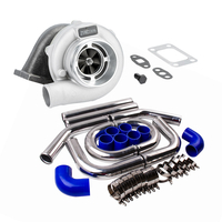 For GT30 GT3037 GT3076 Turbo + 2.5 inch 64mm Aluminum Intercooler Piping pipe kit