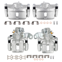 Four Brake Caliper Complete Set compatible for Honda Civic DX/EX/LX 2006-11 19B1832 19B1833