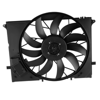 Radiator Cooling Fan Assembly Black compatible for Mercedes W220 CL600 S600 CL55 CL65