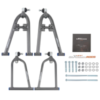 Suspension Front Lower Upper A-Arms Kit for 2004-2013 compatible for Yamaha YFZ450 Control arms