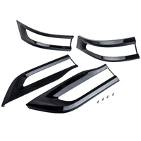 Tail Light Lamp Cover Trim Bezel compatible for Jeep Grand Cherokee 2014-2020 Gloss Black
