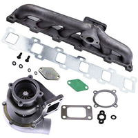 Turbo Turbocharger + Exhaust Manifold Kit compatible for Nissan Patrol 4.2L TD42 GQ Y60 Y61