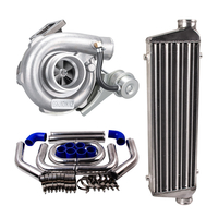 Universal T3/T4 T04E Turbo Charger Kit + 27x7x2.5 Intercooler + 2.5quot; Turbo Pipe