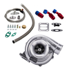 Universal T70 Turbo Oil Feed Drain Line Kit T3 Flange 500HP For 2.0-3.0L Engine