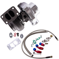 Universal T70 Turbo Turbocharger T3. 82 A/R + Oil Drain Return FEED Line Kit TCD