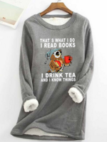 Animal Spring/Fall Simple Polyester Micro-Elasticity Daily Loose Long Sleeve H-Line Sweatshirts for Women