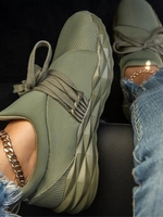 Anniecloth Sneakers Pink Sports Pointed Toe Sneakers