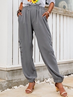 Anniecloth Solid 1 Women Pants Vintage Shift Gray Rayon Pants