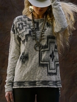 Aws.anniecloth Long Sleeve 1 Grey Red Blue Purple Women Tops Cotton Vintage Going Out Tops