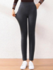 Basics Plain Spring/Fall High Waist Heavyweight Formal Fit Long Long Leggings for Women