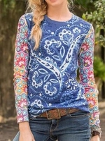 Blue Floral Long Sleeve System
