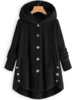 Cashmere Hooded Casual Solid Outerwear