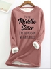 Casual Animal Spring/Fall Fluff/Granular fleece fabric Lightweight Micro-Elasticity Daily Regular Fit Long Sleeve Sweatshirts for Women