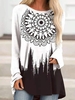 Casual Cotton Blends Tribal Tunics
