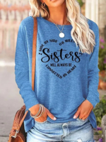 Casual Crew Neck Jersey Text Letters T-Shirts & Tees