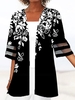 Casual Floral Summer Polyester Loose Wrap Mid-long H-Line NL Kimonos for Women