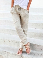 Casual Loose Cotton And Linen Pants